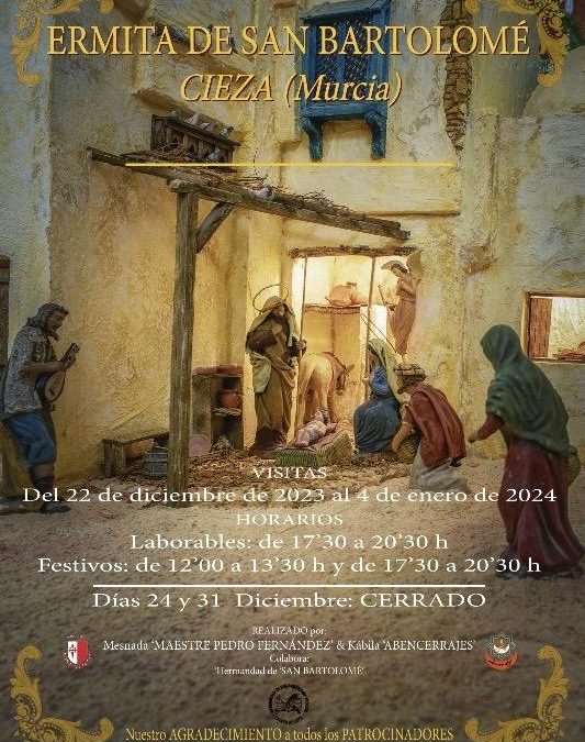 INAUGURACIÓN DEL BELÉN EN LA ERMITA DE SAN BARTOLOMÉ, 22 DE DICIEMBRE.